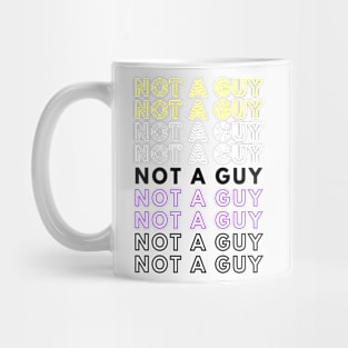 Not A Guy | Nonbinary Pride Gift | Christmas Present for Enby Mug